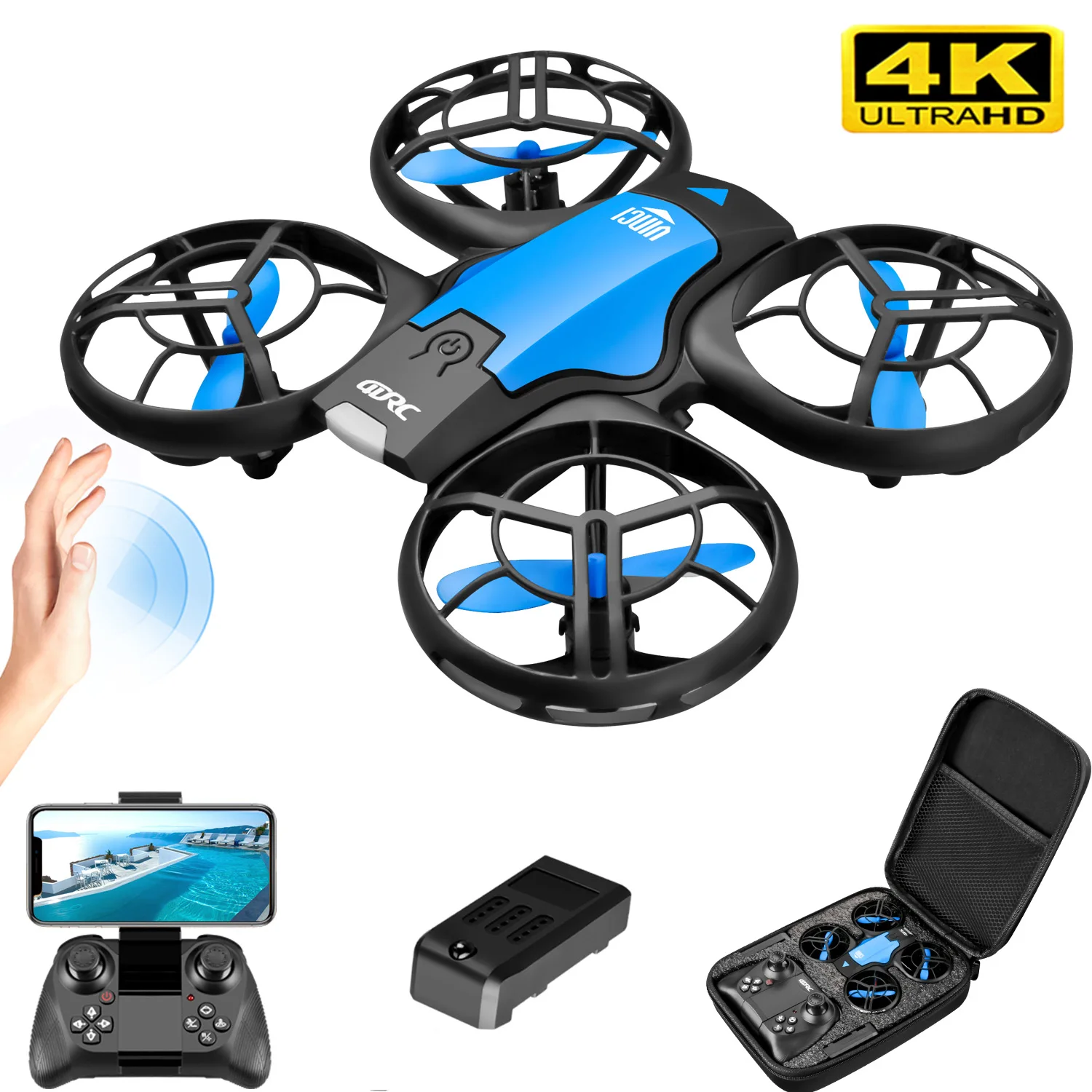 Rc Helicopter Electric - V8 Yeni Mini Drone 4K Profesyonel