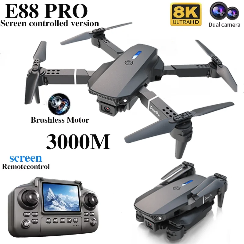 Profesyonel E88 PRO Drone, Ekr - Rc Helicopter Electric incelemesi ve fiyatı